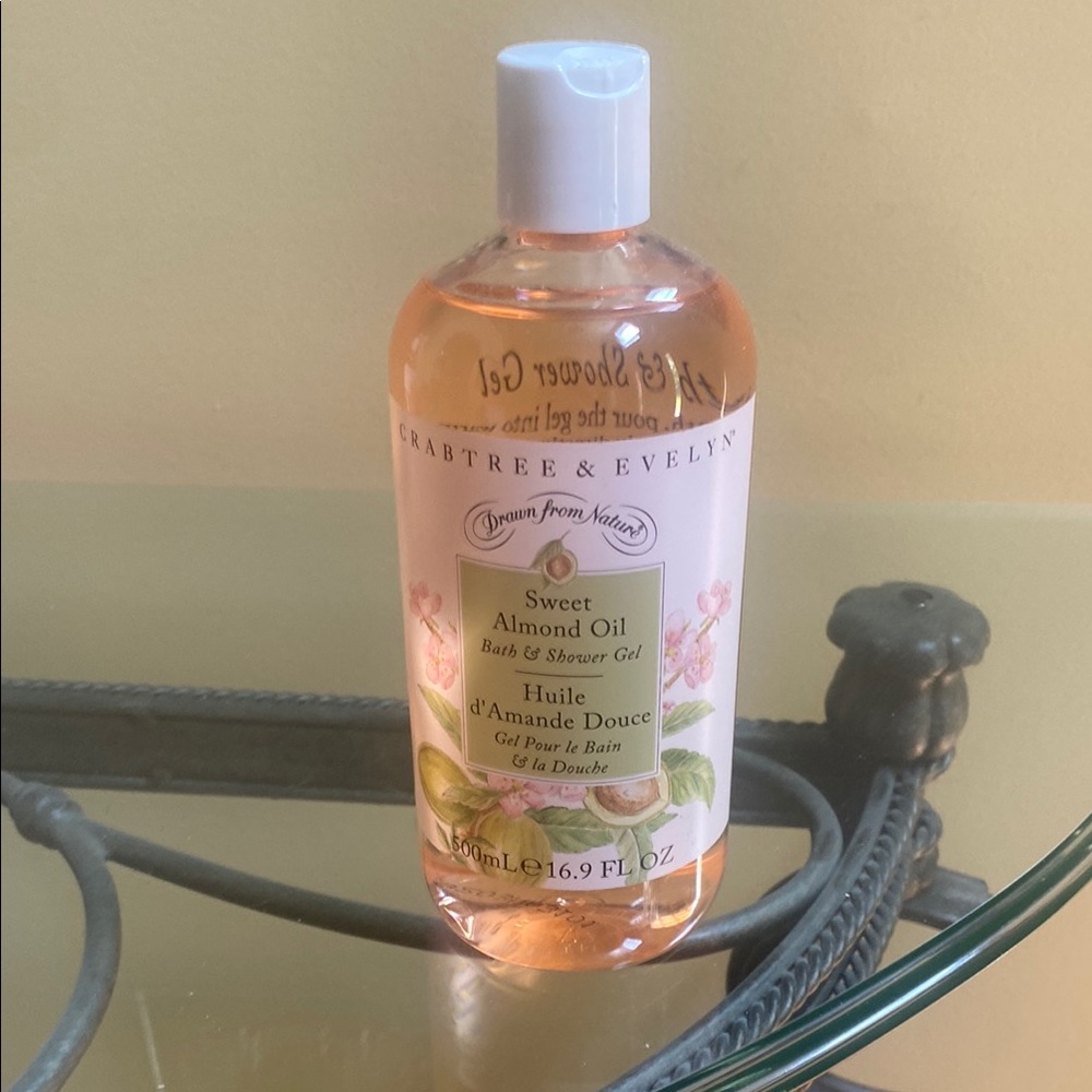 New Crabtree & Evelyn Sweet Almond Oil Bath & Shower Gel large size 16.9 oz